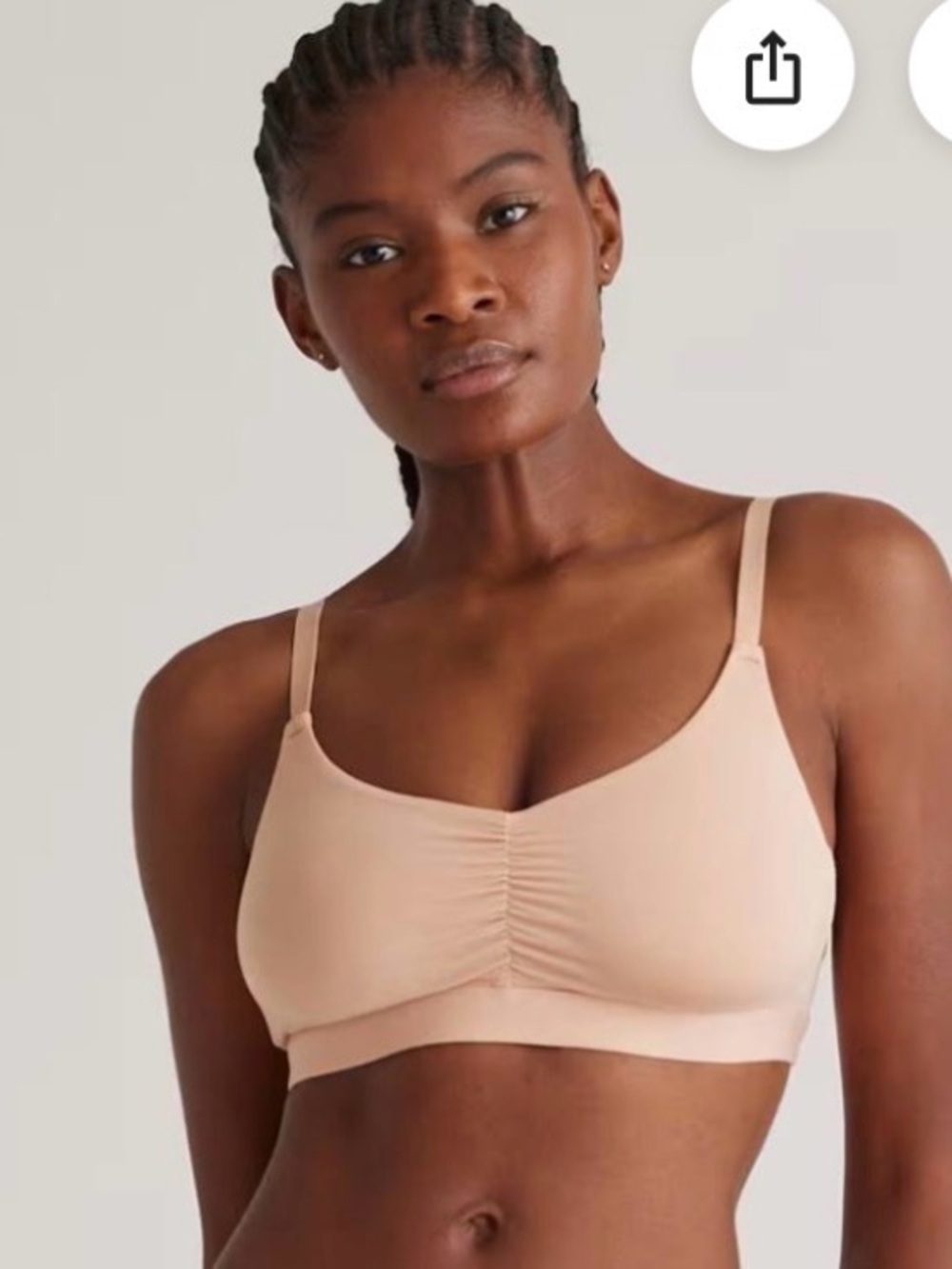 NEW medium LOT Quince 2 pack Nude Wireless Bralette and 6 pairs Cotton Hipster